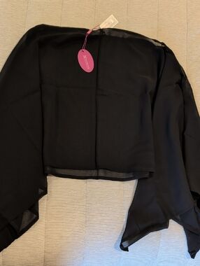 Black Women's Chiffon Layered Top